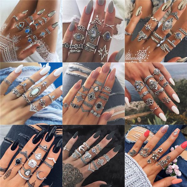 letapi women bohemian vintage crown wave flower heart leaf crystal opal joint ring party silver ring set, Golden;silver
letapi women bohemian vintage crown wave flower heart leaf crystal opal joint ring party silver ring set, Golden;silver