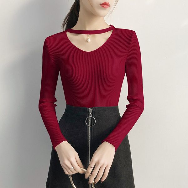 2019 sweater women v-neck new autumn winter knitting casual long sleeve solid color sweater loose female sweaters, White;black
2019 sweater women v-neck new autumn winter knitting casual long sleeve solid color sweater loose female sweaters, White;black
