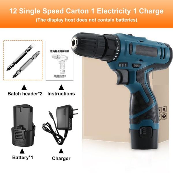 12v electric screwdriver cordless drill kit wireless power driver lithium battery high speed electric drill with accessories
12v electric screwdriver cordless drill kit wireless power driver lithium battery high speed electric drill with accessories