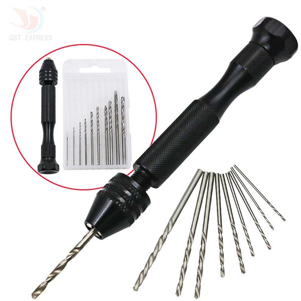 11pcs mini micro aluminum hand drill with keyless chuck hss twist drill bit woodworking drilling rotary tools hand manual
11pcs mini micro aluminum hand drill with keyless chuck hss twist drill bit woodworking drilling rotary tools hand manual