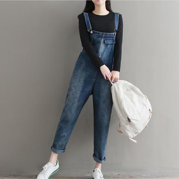 fashion rompers womens jumpsuit nice loose denim overalls women full length one piece outfit, Black;white
fashion rompers womens jumpsuit nice loose denim overalls women full length one piece outfit, Black;white