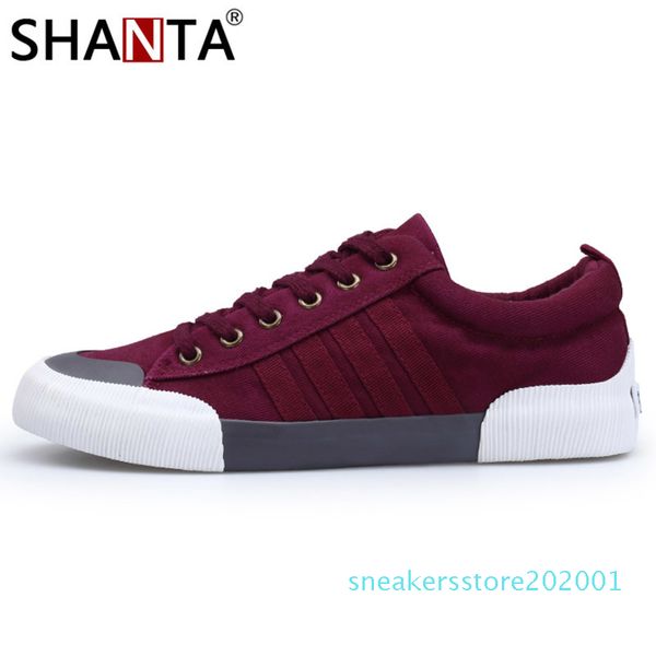 shanta 2019 men canvas shoes fashion solid color men vulcanized shoes lace-up white casual shoes men sneakers chaussure homme s01, Black
shanta 2019 men canvas shoes fashion solid color men vulcanized shoes lace-up white casual shoes men sneakers chaussure homme s01, Black