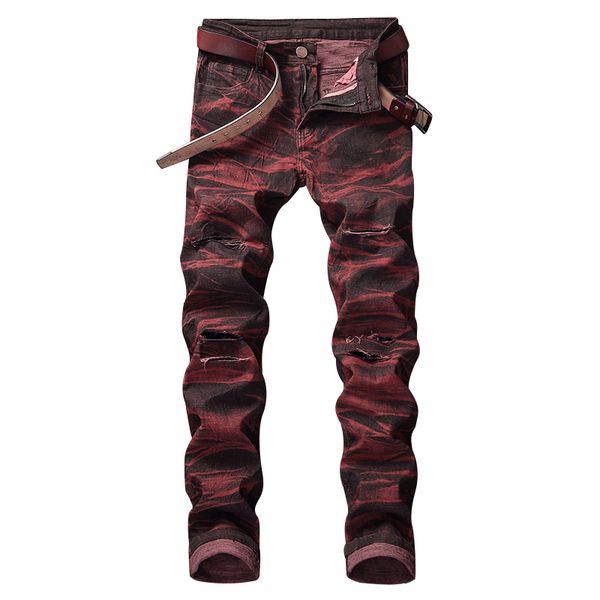 men stretch jeans pants color painted biker jeans male fashion designer colored pants trousers straight, Blue
men stretch jeans pants color painted biker jeans male fashion designer colored pants trousers straight, Blue