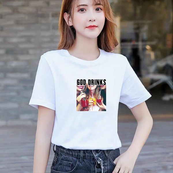 short-sleeved t-shirt underpants t-shirt underpants female 2020 academic style base clothes round neck loose printed women's clothing, White
short-sleeved t-shirt underpants t-shirt underpants female 2020 academic style base clothes round neck loose printed women's clothing, White