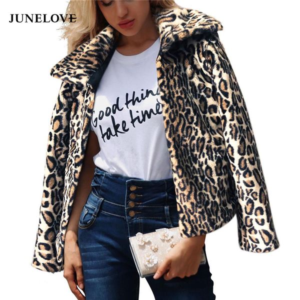 junelove winter women fashion leopard animal print faux fur coat overcoat long sleeve lapel lady coat female warm thick outwear, Black
junelove winter women fashion leopard animal print faux fur coat overcoat long sleeve lapel lady coat female warm thick outwear, Black