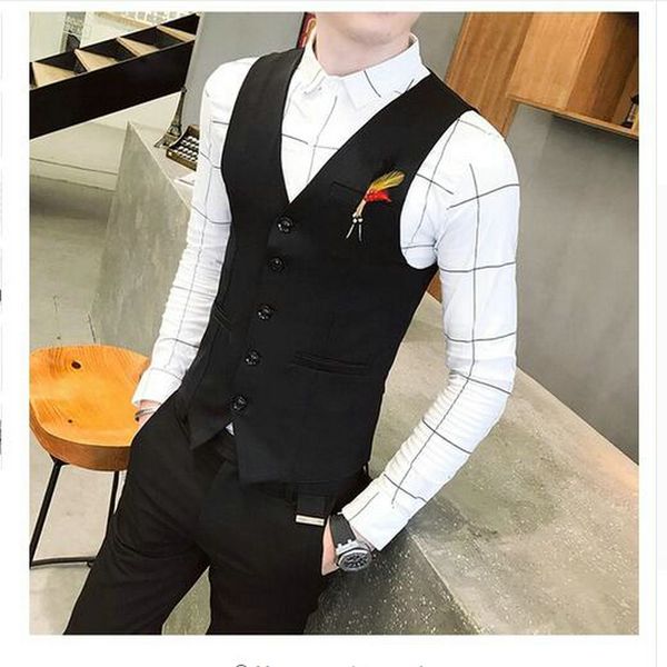new arrival dress vests for slim fit mens suit vest male waistcoat gilet homme casual sleeveless formal business vest, Black;white
new arrival dress vests for slim fit mens suit vest male waistcoat gilet homme casual sleeveless formal business vest, Black;white