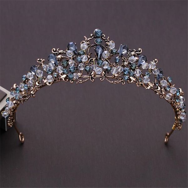 diezi baroque white blue crystal bridal crown tiaras for women wedding hair accessories black crowns diadem headbands jewelry, Golden;white
diezi baroque white blue crystal bridal crown tiaras for women wedding hair accessories black crowns diadem headbands jewelry, Golden;white