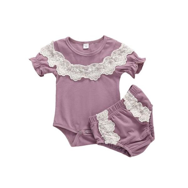 2pcs cotton baby girl clothes set solid lace short sleeve romper shorts pants summer outfits set 0-12m, White
2pcs cotton baby girl clothes set solid lace short sleeve romper shorts pants summer outfits set 0-12m, White