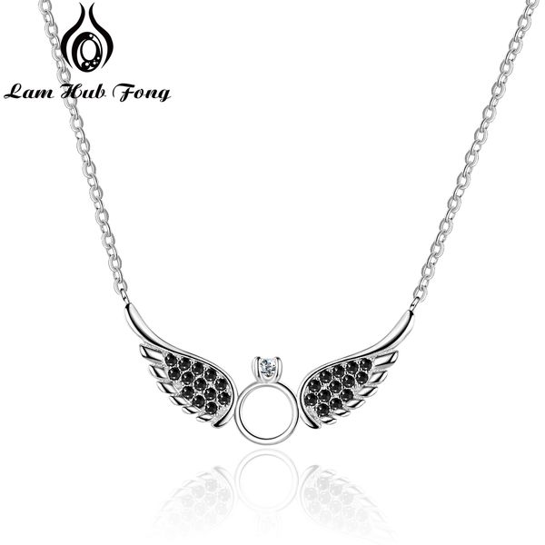 925 sterling silver angel wings pendant necklace with cubic zirconia circle women chain necklace gift accessories(lam hub fong
925 sterling silver angel wings pendant necklace with cubic zirconia circle women chain necklace gift accessories(lam hub fong