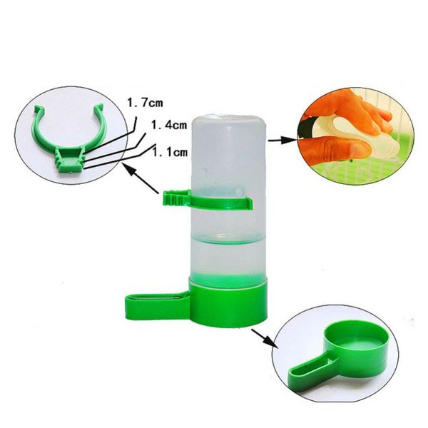 4pcs bird parrot pet cage water drinker food feeder waterer clip for aviary budgie plastic drinking supplies
4pcs bird parrot pet cage water drinker food feeder waterer clip for aviary budgie plastic drinking supplies