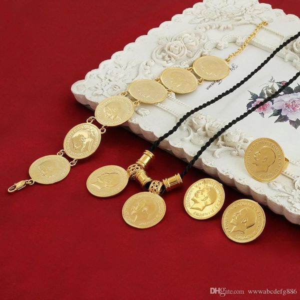 sky talent bao gold coin jewelry sets ethiopian portrait coin set necklace pendant earrings ring bracelet size black rope chain
sky talent bao gold coin jewelry sets ethiopian portrait coin set necklace pendant earrings ring bracelet size black rope chain