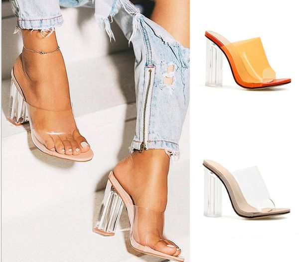 pvc luxury sandals crystal open toed thin heels 11cm crystal women shoes transparent heel sandals slippers pumps, Black
pvc luxury sandals crystal open toed thin heels 11cm crystal women shoes transparent heel sandals slippers pumps, Black