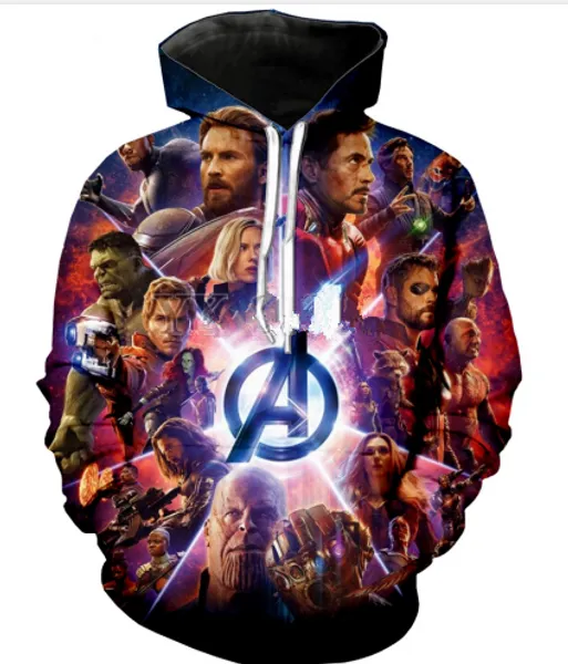 

fashion marvel avengers 4 infinity war iron man tony stark hoodies women men 3d print pullovers outerwear hoodies casual a324, Black