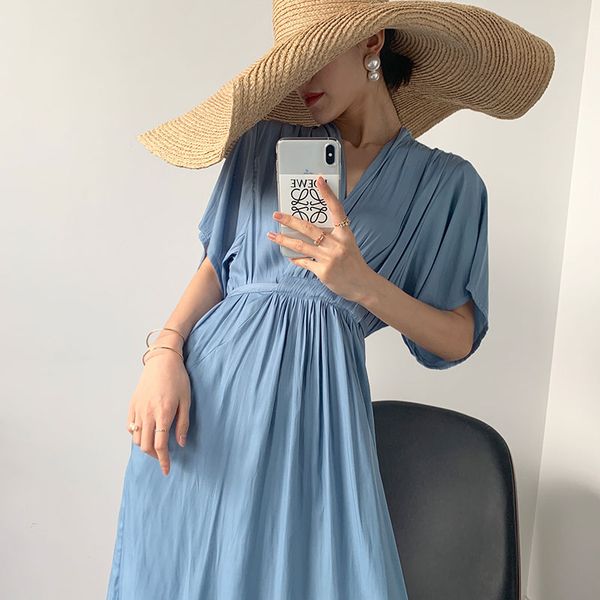 new spring dresses yousef aljasmi 5 minutes of sleeve of tall waist drape touch v-neck dress with thin air after short before long, Black;pink
new spring dresses yousef aljasmi 5 minutes of sleeve of tall waist drape touch v-neck dress with thin air after short before long, Black;pink