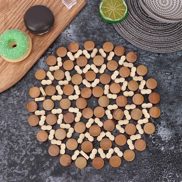 1pcs practical round bamboo placemat kitchen tool desk table mats hollow wooden against coasters
1pcs practical round bamboo placemat kitchen tool desk table mats hollow wooden against coasters