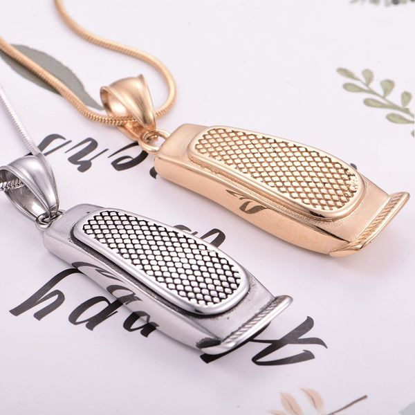 men's barber pendant necklace stainless steel fashion haircut razor shaver pendant necklace for men silver rose gold color 70cm chain
men's barber pendant necklace stainless steel fashion haircut razor shaver pendant necklace for men silver rose gold color 70cm chain