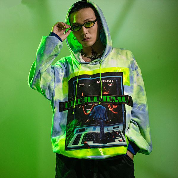 tie dyed men's cotton hoodeds patch pullover 2019 autumn new trend loose sweatshirts fashion hip hop pullover hoody, Black
tie dyed men's cotton hoodeds patch pullover 2019 autumn new trend loose sweatshirts fashion hip hop pullover hoody, Black