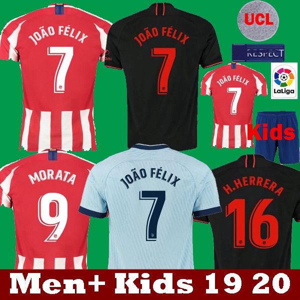 19 20 joao felix atletico madrid soccer jersey 2019 2020 kids camiseta de fútbol m.llorente morata saul koke diego costa football shirt long, Black;yellow
19 20 joao felix atletico madrid soccer jersey 2019 2020 kids camiseta de fútbol m.llorente morata saul koke diego costa football shirt long, Black;yellow