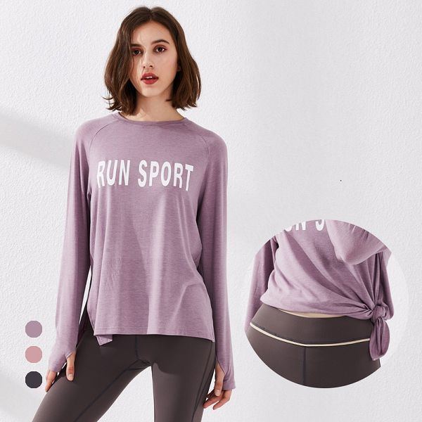 yoga t-shirt fashion alphabet printing running fitness split-fork waist tie sports long-sleeved yoga gym clothes, White;red
yoga t-shirt fashion alphabet printing running fitness split-fork waist tie sports long-sleeved yoga gym clothes, White;red