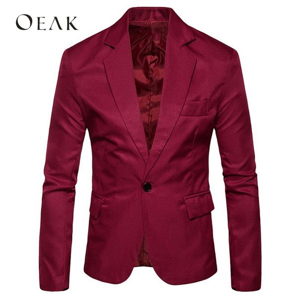 oeak long sleeve single button men slim business blazer jacket casual male business masculino cotton chaqueta hombre, White;black
oeak long sleeve single button men slim business blazer jacket casual male business masculino cotton chaqueta hombre, White;black