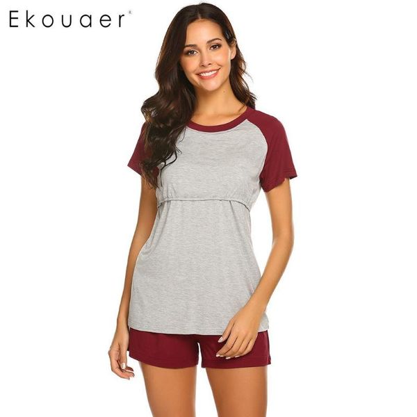 ekouaer short sleeve pajamas set women nightwear maternity nursing breastfeeding casual loose shorts pajama sets home wear suits, Blue;gray
ekouaer short sleeve pajamas set women nightwear maternity nursing breastfeeding casual loose shorts pajama sets home wear suits, Blue;gray