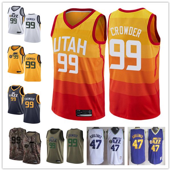 custom men's women utah jazz 47 andrei kirilenko 99 jae crowder purple camo throwback basketball edition nba jersey, Black
custom men's women utah jazz 47 andrei kirilenko 99 jae crowder purple camo throwback basketball edition nba jersey, Black