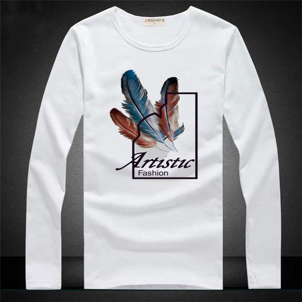 mens spring designer tshirts crew neck long sleeve print loose homme clothing fashion style casual apparel, White;black
mens spring designer tshirts crew neck long sleeve print loose homme clothing fashion style casual apparel, White;black