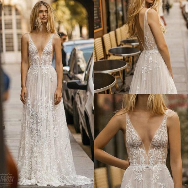 gali karten 2020 new a line wedding dresses plunging v neck lace country bridal gowns appliqued backless beach boho wedding dress, White
gali karten 2020 new a line wedding dresses plunging v neck lace country bridal gowns appliqued backless beach boho wedding dress, White