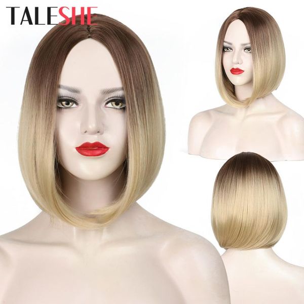synthetic wigs short straight bob for white/black women ombre brown blonde wig natural middle part heat resistant cosplay
synthetic wigs short straight bob for white/black women ombre brown blonde wig natural middle part heat resistant cosplay