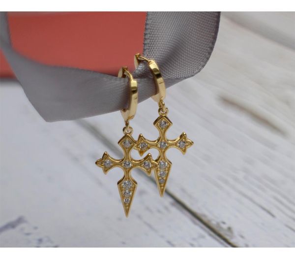 new 925 sterling silver earring personalized zircon cross short pendant ear ring ear bone trend cute female girl ear jewelry, Golden
new 925 sterling silver earring personalized zircon cross short pendant ear ring ear bone trend cute female girl ear jewelry, Golden
