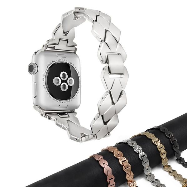 Simpeak Stainless Steel Band for Apple Watch 38mm 40mm 42mm 44mm Rhombusl Metal Replacement Smart Watch Strap Bracelet
Simpeak Stainless Steel Band for Apple Watch 38mm 40mm 42mm 44mm Rhombusl Metal Replacement Smart Watch Strap Bracelet