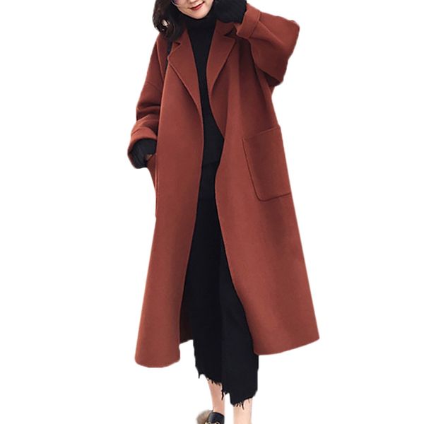 women winter warm coat faux wool warm slim jacket long overcoat female 2018 fashion outware, Black
women winter warm coat faux wool warm slim jacket long overcoat female 2018 fashion outware, Black