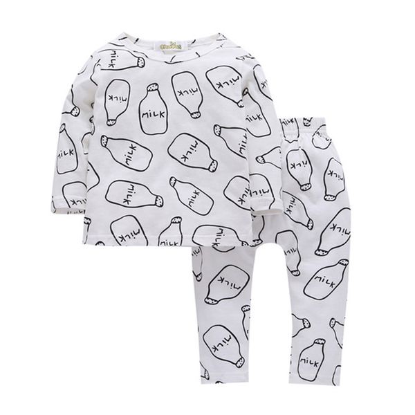 spring autumn casual toddler cartoon printing long sleeve pajamas kids two-piece baby outfit set, White
spring autumn casual toddler cartoon printing long sleeve pajamas kids two-piece baby outfit set, White