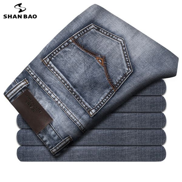 shanbao brand fashion smoke gray fashion jeans 2019 spring new style cotton stretch men's slim jeans, Blue
shanbao brand fashion smoke gray fashion jeans 2019 spring new style cotton stretch men's slim jeans, Blue