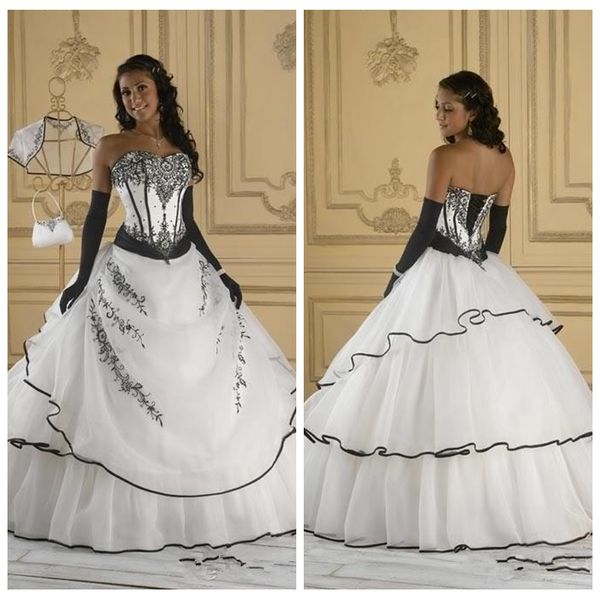 sweetheart black lace appliques a-line wedding dresses 2019 lace up back tulle formal vestidos de mariee bridal gowns princess gorgeous, White
sweetheart black lace appliques a-line wedding dresses 2019 lace up back tulle formal vestidos de mariee bridal gowns princess gorgeous, White