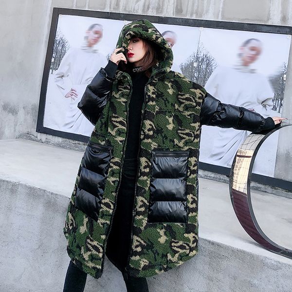 camouflage bigs size cotton-padded coat long sleeve loose fit women parkas fashion tide new utumn winter 2019 as012, Black
camouflage bigs size cotton-padded coat long sleeve loose fit women parkas fashion tide new utumn winter 2019 as012, Black