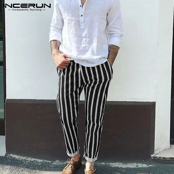 incerun fashion striped pants men leisure streetwear joggers elastic waist 2019 fitness casual pants workout trousers men s-3xl, Black
incerun fashion striped pants men leisure streetwear joggers elastic waist 2019 fitness casual pants workout trousers men s-3xl, Black