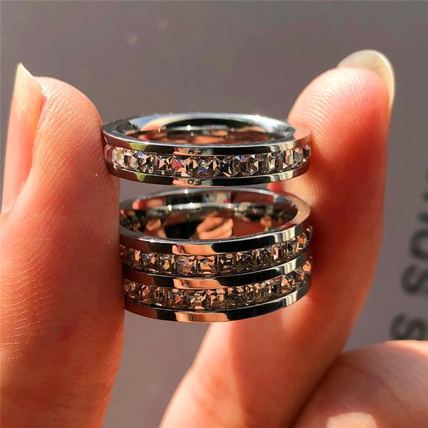 female crystal zircon stone ring 2020 vintage stainless steel wedding rings promise engagement rings for women, Silver
female crystal zircon stone ring 2020 vintage stainless steel wedding rings promise engagement rings for women, Silver