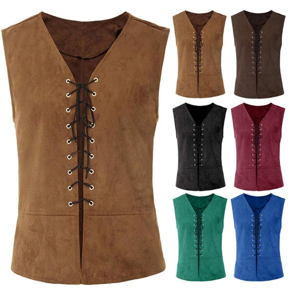 cosplay costume jacket halloween cosplay vintage mens medieval shirt vest jacket lace up renaissance retro sleeveless top, Silver
cosplay costume jacket halloween cosplay vintage mens medieval shirt vest jacket lace up renaissance retro sleeveless top, Silver