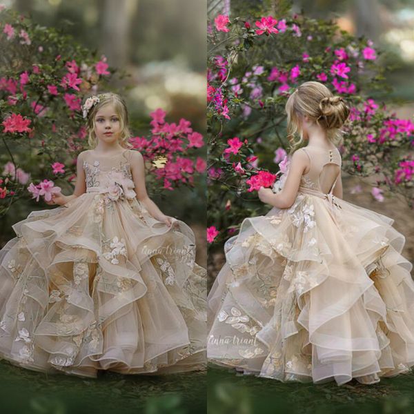 2020 flower girl dresses hand made flower appliqued lace jewel sleeveless girl pageant dress custom made christening gown, White;blue
2020 flower girl dresses hand made flower appliqued lace jewel sleeveless girl pageant dress custom made christening gown, White;blue