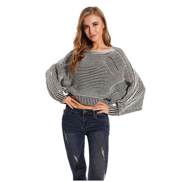 casual loose female sweaters plus size roupas femininas 2020 women winter sweater o-neck striped batwing sleeve sweater, White;black
casual loose female sweaters plus size roupas femininas 2020 women winter sweater o-neck striped batwing sleeve sweater, White;black