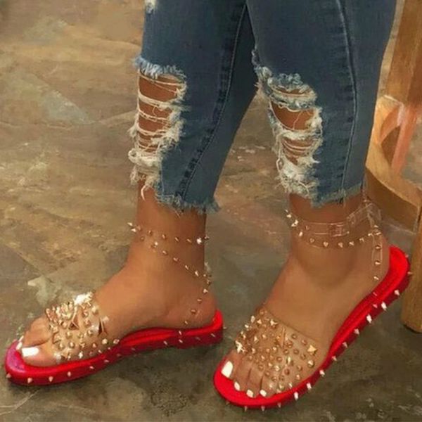 sandals summer woman buckle strap transparent pvc rivet female shoes women's sandalias plus size 35-43 fashion mujer, Black
sandals summer woman buckle strap transparent pvc rivet female shoes women's sandalias plus size 35-43 fashion mujer, Black