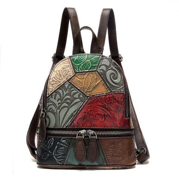 floral women backpack genuine leather female backpack for school bag for girl vintage knapsack small/mini backpacks rucksack wo
floral women backpack genuine leather female backpack for school bag for girl vintage knapsack small/mini backpacks rucksack wo