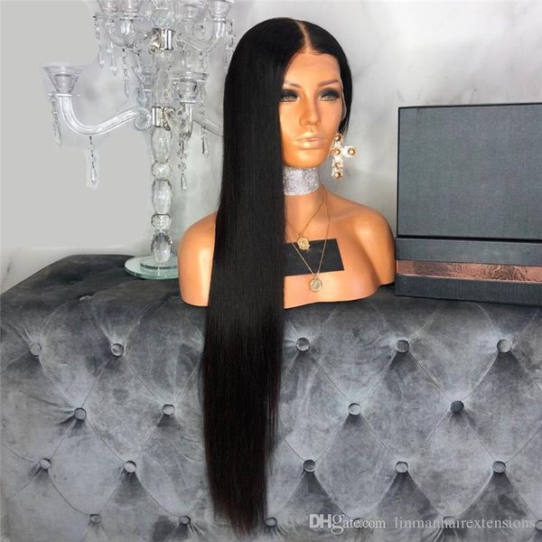 13x6 lace front human hair wigs pre plucked hair line brazilian remy straight full lace wig with baby hair, Black
13x6 lace front human hair wigs pre plucked hair line brazilian remy straight full lace wig with baby hair, Black