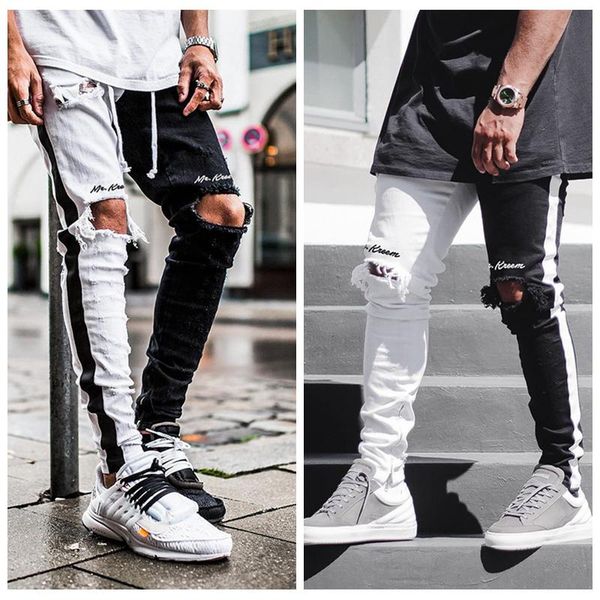 mens designer ripped jeans hole distressed striped zipper jeans trousers slim hip hop biker denim pants skinny 10pcs cny1632, Blue
mens designer ripped jeans hole distressed striped zipper jeans trousers slim hip hop biker denim pants skinny 10pcs cny1632, Blue