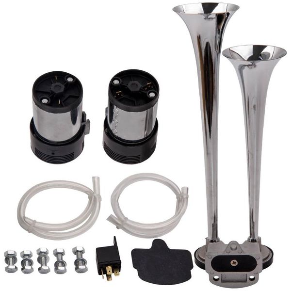 12v double trumpet air horn compressor kit super loud for train car truck boat 150db
12v double trumpet air horn compressor kit super loud for train car truck boat 150db