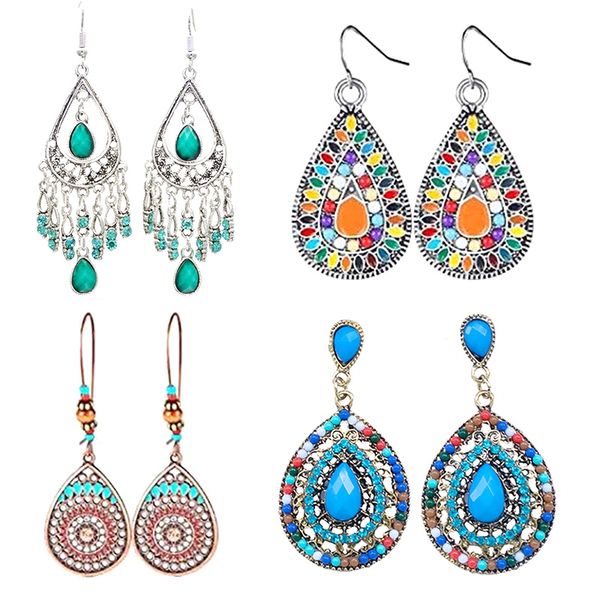 dangle & chandelier 4 pairs of bohemian vintage earrings pendant jewelry accessories women's for girls, Silver
dangle & chandelier 4 pairs of bohemian vintage earrings pendant jewelry accessories women's for girls, Silver