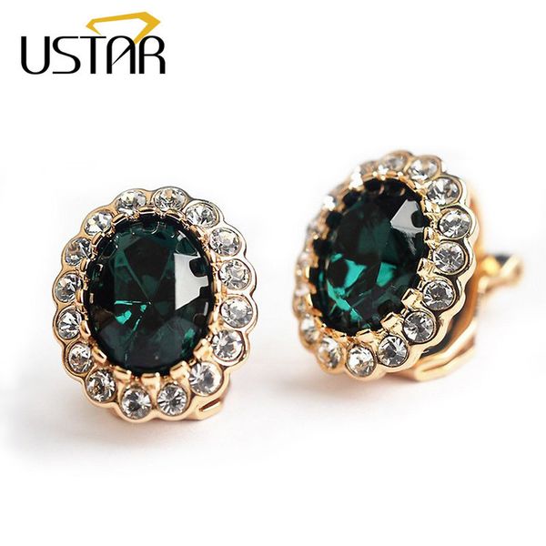 ustar green zircon crystal clip earrings for women rose gold color fashion jewelry earrings female brincos ear cuff quality, Golden
ustar green zircon crystal clip earrings for women rose gold color fashion jewelry earrings female brincos ear cuff quality, Golden