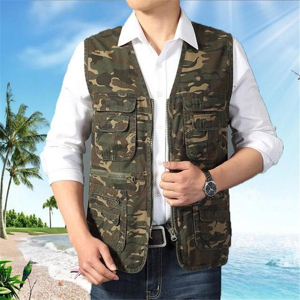 sleeveless multi pocket male zip travelers working pgraphy cotton vest casual men's v-neck jacket waistcoat, Black;white
sleeveless multi pocket male zip travelers working pgraphy cotton vest casual men's v-neck jacket waistcoat, Black;white