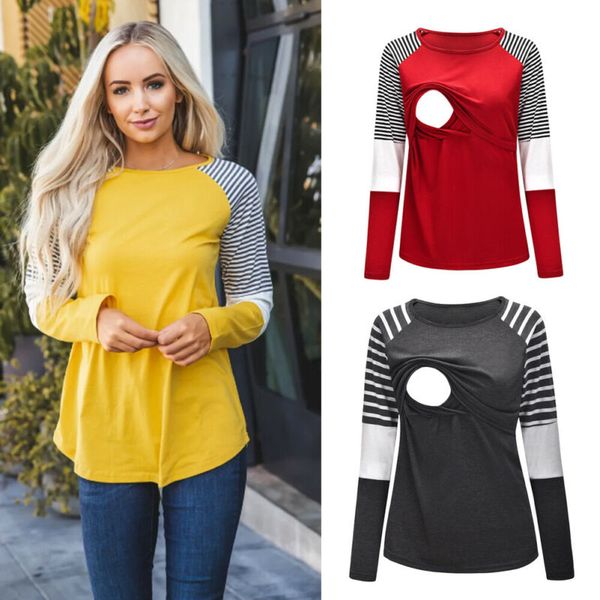new women pregnant maternity clothes nursing breastfeeding striped t-shirt ladies cotton tees clothing, Blue
new women pregnant maternity clothes nursing breastfeeding striped t-shirt ladies cotton tees clothing, Blue